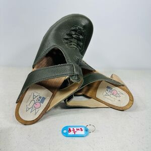 - Maguba Nairobi Green Wood Leather Clogs -EU 37/US 6.5-MSRP$149